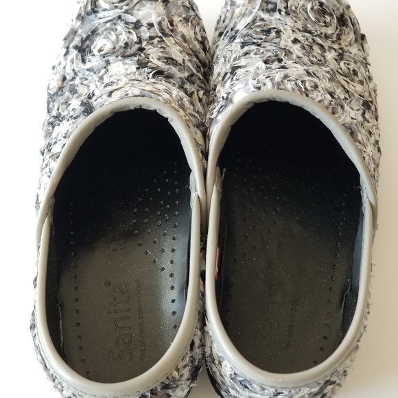 SANITA Clogs Fabric Rose Floral Design size 37 - Picture 5 of 5